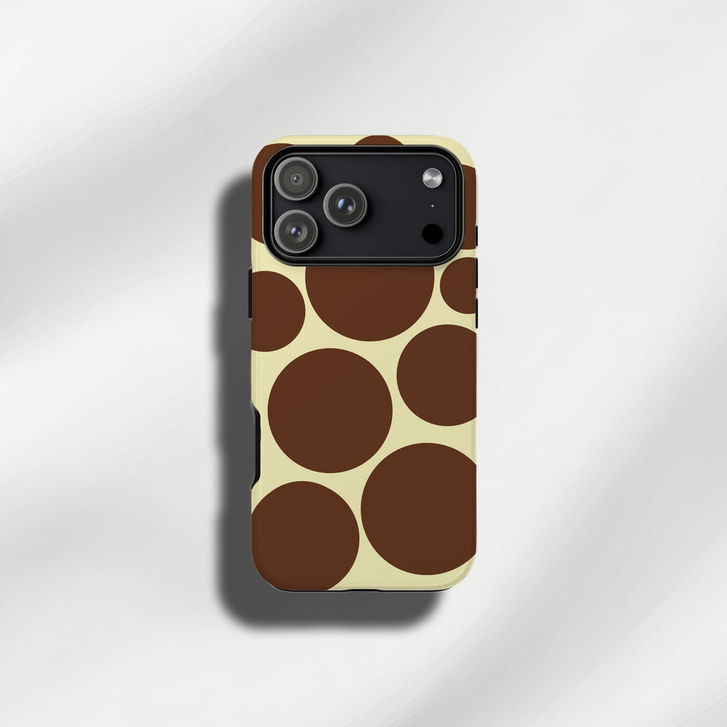 Retro Big Dot Phone Case – Colourful 70s Circle Tough Case