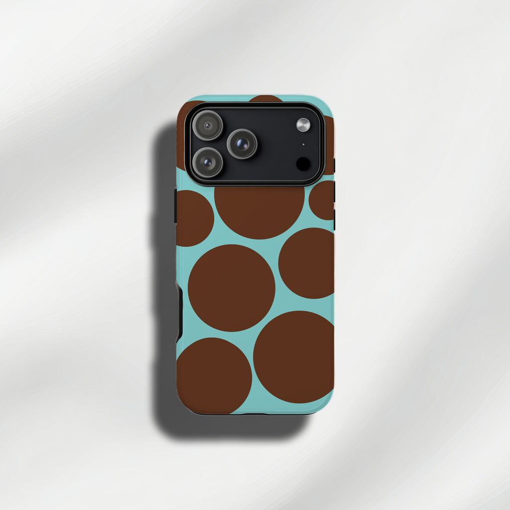 Retro Big Dot Phone Case – Colourful 70s Circle Tough Case