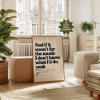 Personalised Lyric Print