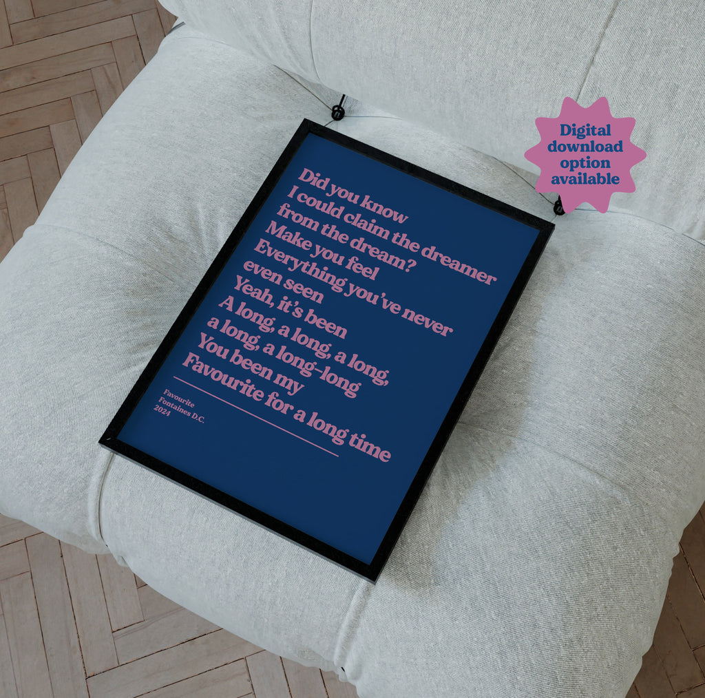 Personalised Lyric Print