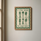 Flower Market Print | A Stroll Around The Flower Market | Botanical Wall Art | Retro Mid Century Poster