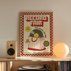 Record Fair Print | Vinyl Record Wall Art | Music Inspired Poster | Retro Mid Century Decor