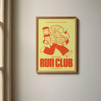Coffee Print | Coffee & Pastry Run Club | Kitchen Wall Art | Retro Mid Century Food Poster