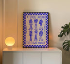 Flower Market Print | A Stroll Around The Flower Market | Botanical Wall Art | Retro Mid Century Poster