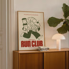 Coffee Print | Coffee & Pastry Run Club | Kitchen Wall Art | Retro Mid Century Food Poster