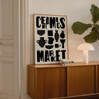 Ceramics Print | Pottery Wall Art | Retro Mid Century Kitchen Poster | Illustration