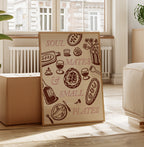 Food Print | Soul Mates & Small Plates | Kitchen Wall Art | Retro Mid Century Dining Poster