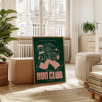 Coffee Print | Coffee & Pastry Run Club | Kitchen Wall Art | Retro Mid Century Food Poster