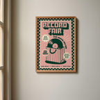 Record Fair Print | Vinyl Record Wall Art | Music Inspired Poster | Retro Mid Century Decor