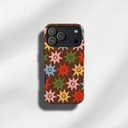 Brown & Multi  retro starburst tough phone cases for iPhone and Samsung