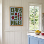 Ceramics Print | Pottery Wall Art | Retro Mid Century Kitchen Poster | Illustration