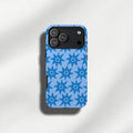 Blue retro starburst tough phone cases for iPhone and Samsung