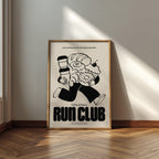 Coffee Print | Coffee & Pastry Run Club | Kitchen Wall Art | Retro Mid Century Food Poster