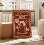 Record Fair Print | Vinyl Record Wall Art | Music Inspired Poster | Retro Mid Century Decor