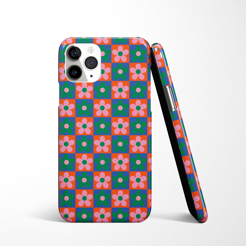 Check Flower Phone Case