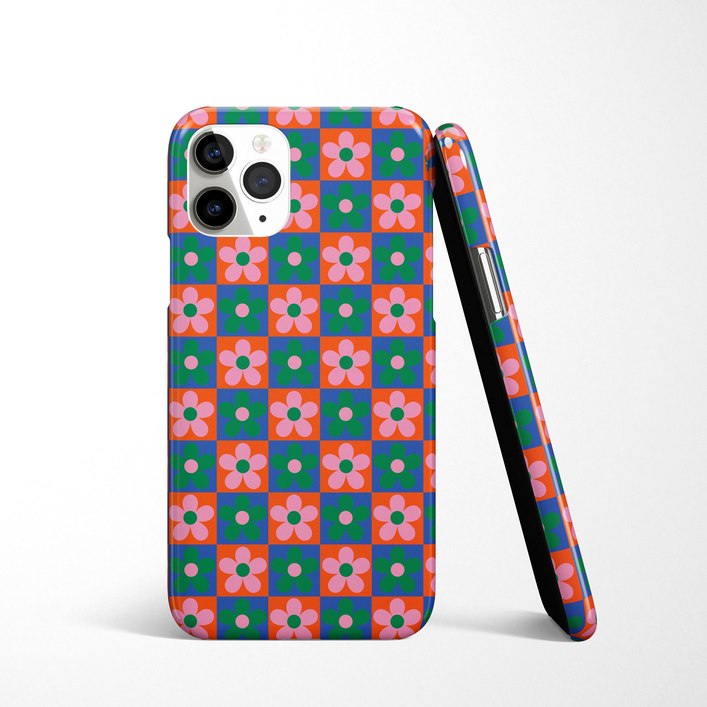 Check Flower Phone Case