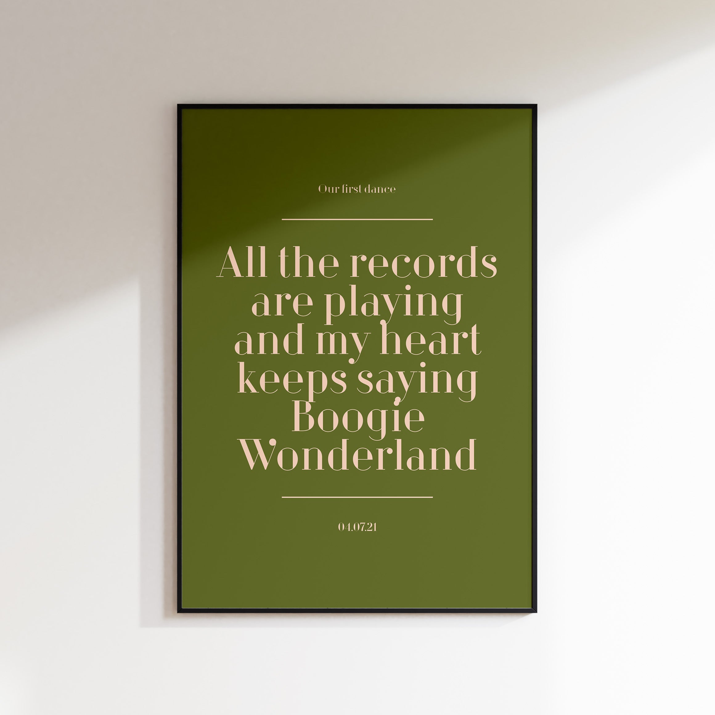 Custom Lyric / Quote Print