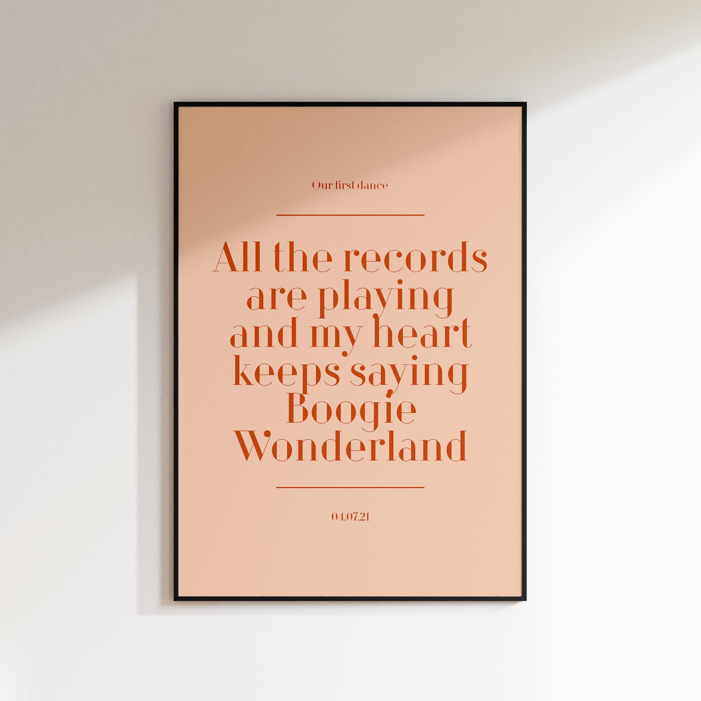 Custom Lyric / Quote Print