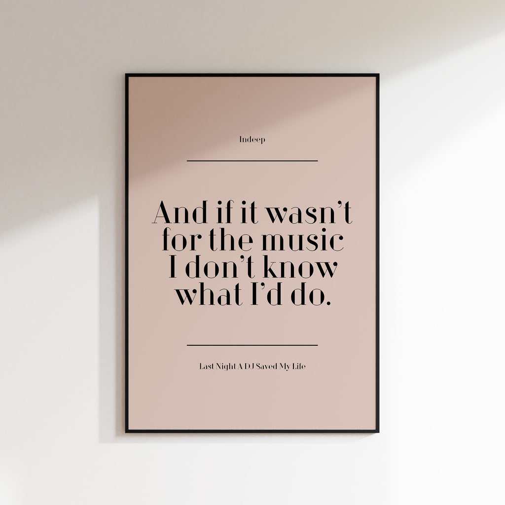 Custom Lyric / Quote Print