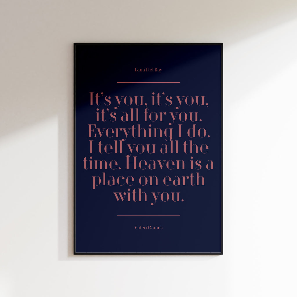 Custom Lyric / Quote Print