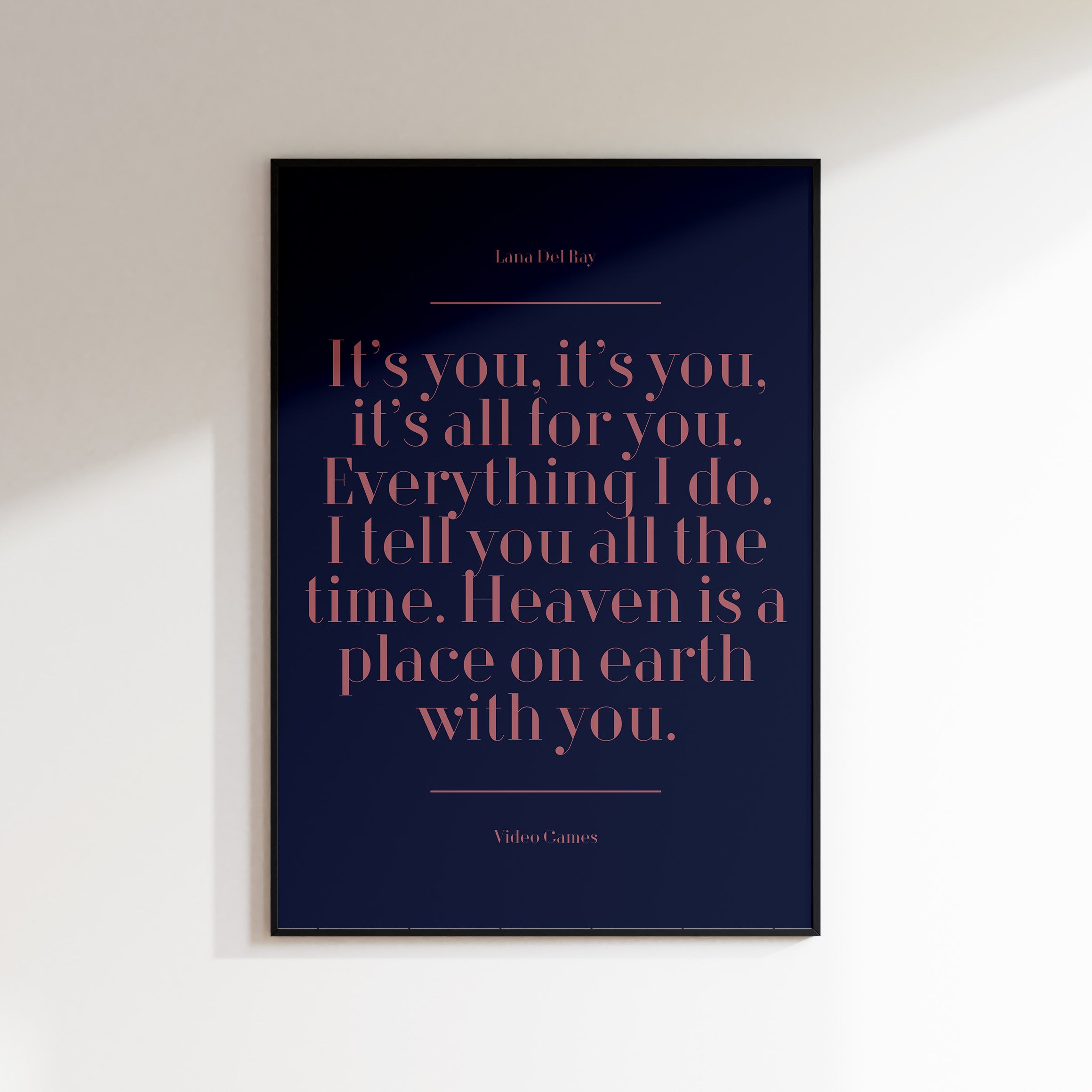 Custom Lyric / Quote Print