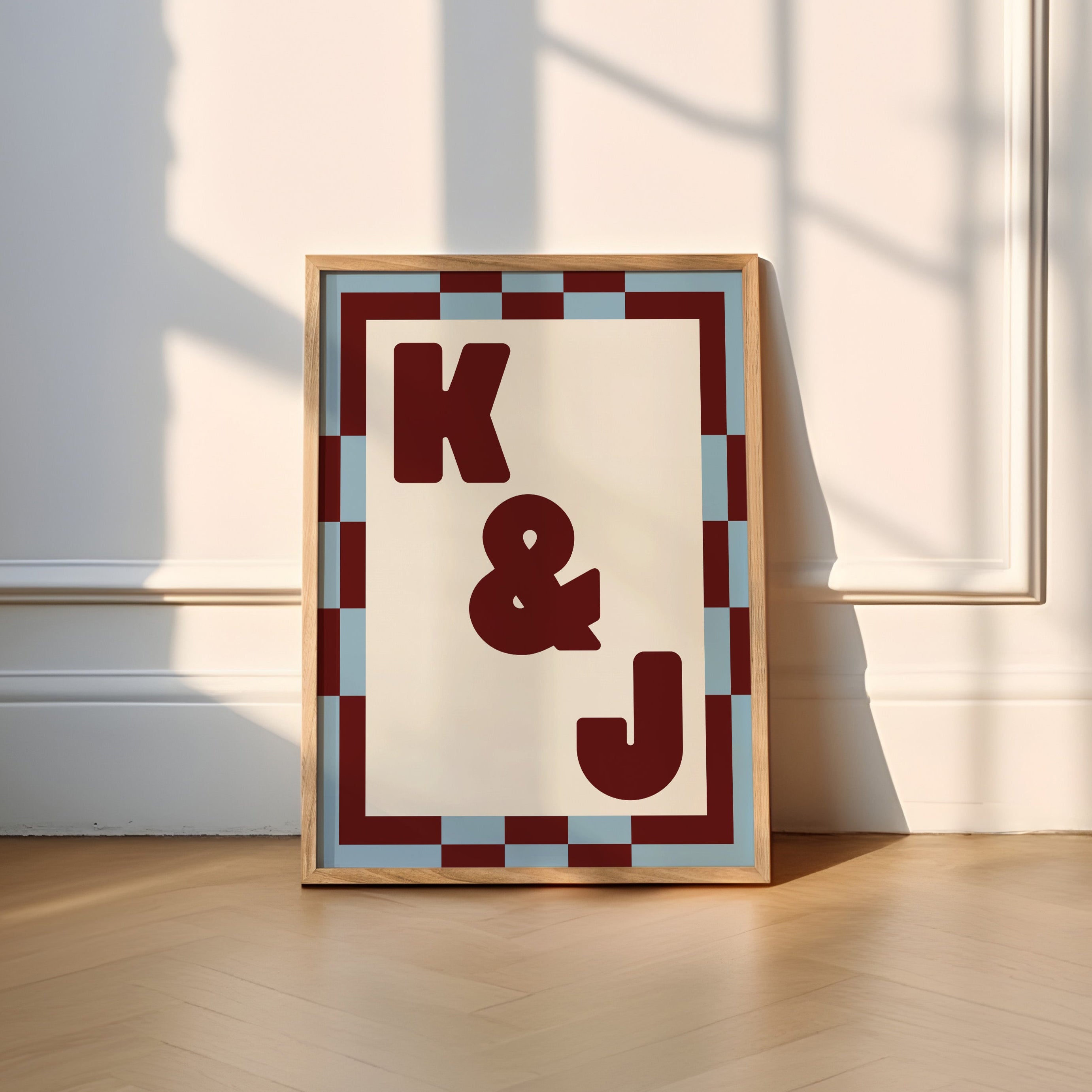 Custom Border Initial Print
