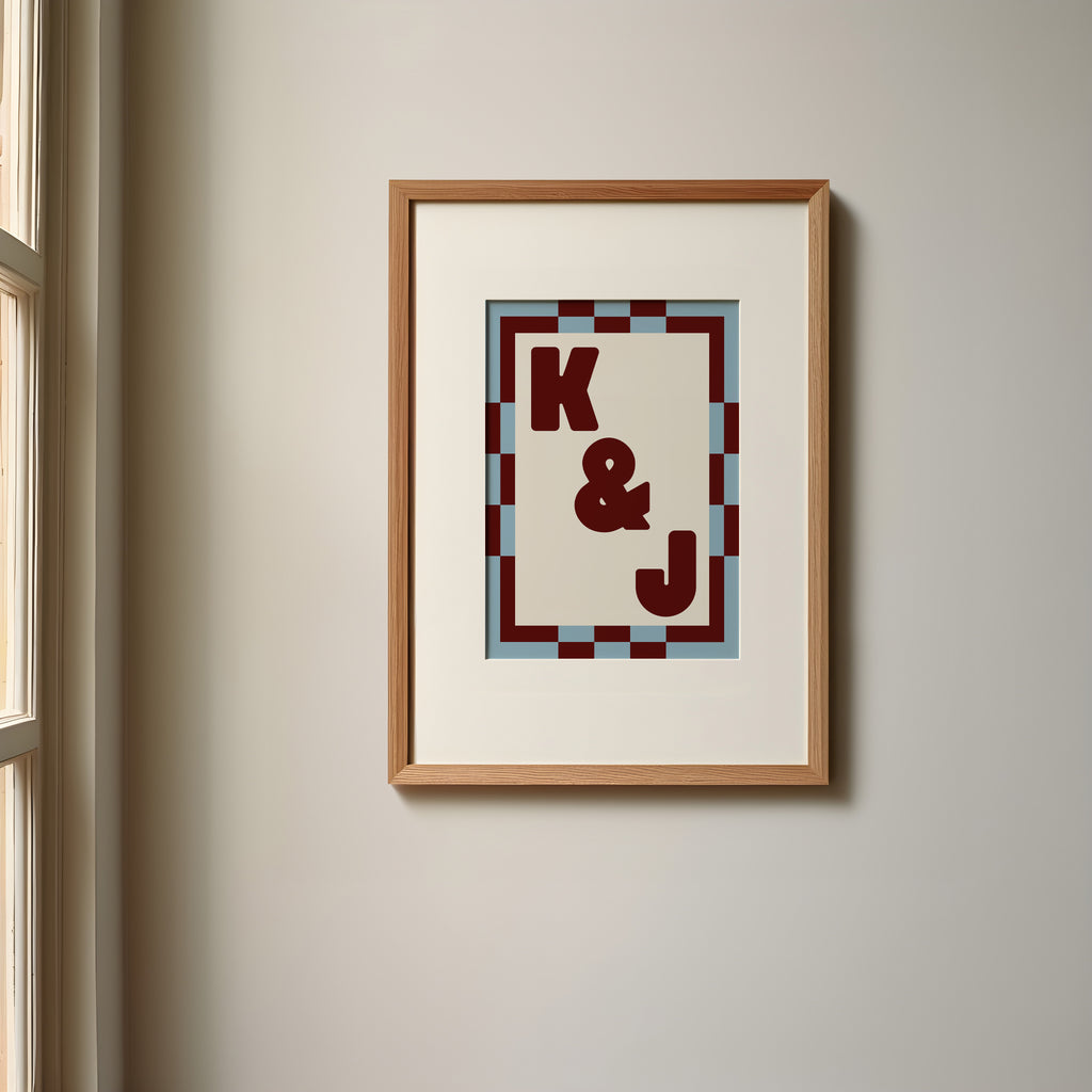 Custom Border Initial Print