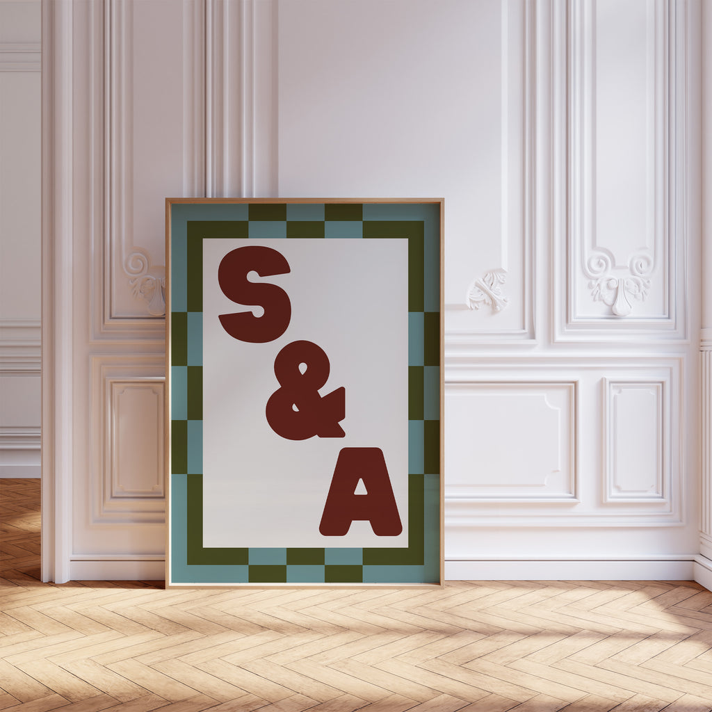 Custom Border Initial Print