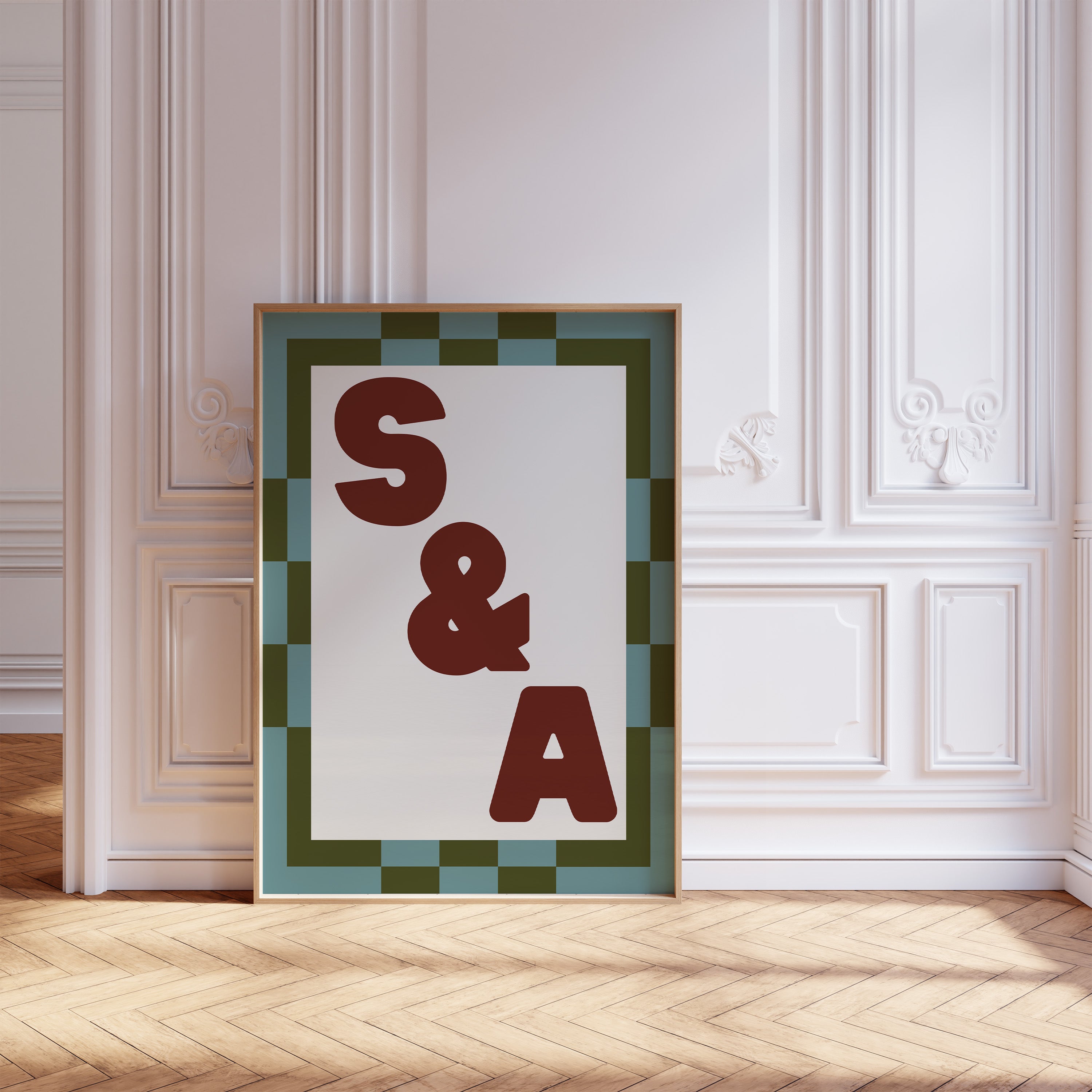 Custom Border Initial Print