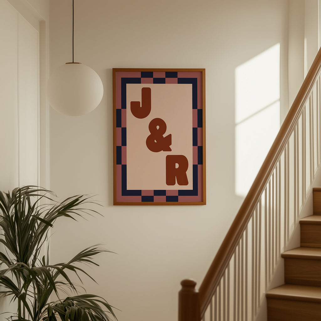 Custom Border Initial Print
