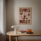 Ceramics Print | Pottery Wall Art | Retro Mid Century Kitchen Poster | Illustration