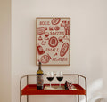 Food Print | Soul Mates & Small Plates | Kitchen Wall Art | Retro Mid Century Dining Poster